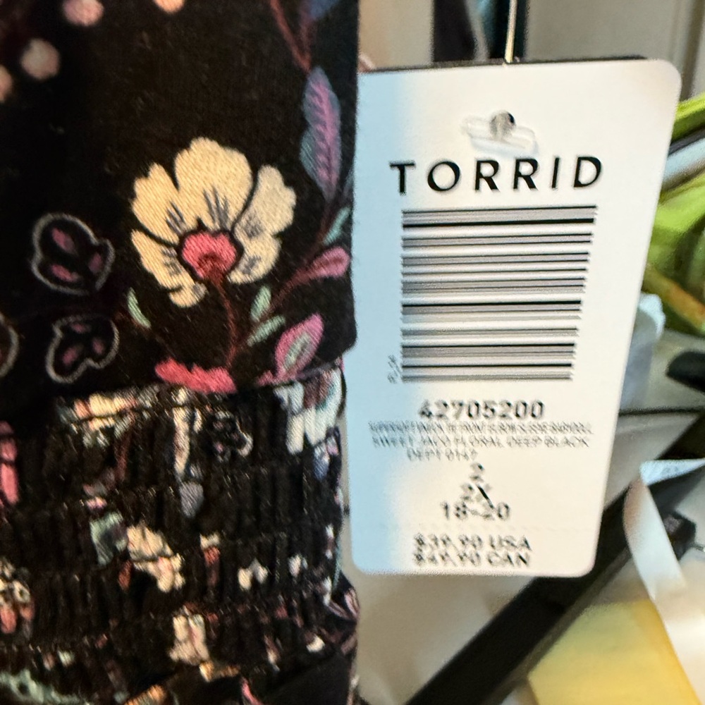 Torrid Super Soft Jersey Floral Top 2X nwt - Picture 6 of 6
